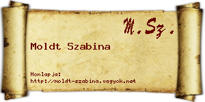 Moldt Szabina névjegykártya